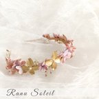 作品*⋆⸜𝐧𝐞𝐰⸝⋆* カチューシャ Pink ヘッドドレス 髪飾り　結婚式　成人式　卒業式　プリザーブドフラワー　ドライフラワー　着物　袴　ヘアアクセサリー　振袖和装 ドレス