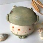 作品るるるかえる　Ｅ-117　陶製　/frog/青蛙