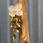 作品紫陽花リーフピアス