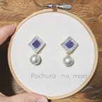 作品刺繍イヤリング