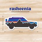 作品日産ラシーン rasheenia ミニカラーステッカー 屋内仕様