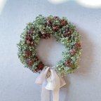 作品【silver bell forest christmas wreath】2022 クリスマス フォレスト シルバー ベル リース 