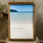 作品レダン島の海のポスター　A4: 夏　マレーシア　ビーチ　おしゃれ　インテリアポスター　