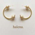 作品【halena.】再々…販 パールフープピアス