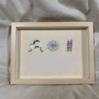 作品バースボード　刺繍　命名書　２L　受注製作