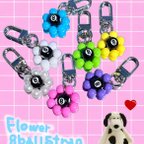 作品Flower 8ball strap