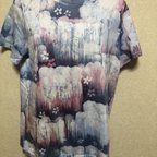 作品滝と花　Tシャツ作品