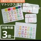 作品【二語文や三語文の発話を促す】マトリクス(属性分類の表)のお仕事set 認知発達