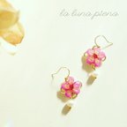 作品♡送料無料♡◇k14gf◇春を待つ小花と淡水パールのピアス(イヤリング)