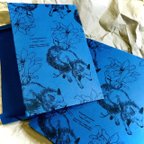 作品Fox & Magnolia - Waxpaper bookjacket　Deep blue ver.