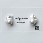 作品【ethical pearl series】バロックパール　バロックパールピアス　バロックパールイヤリング　バロックパール　パールピアス　パールイヤリング　