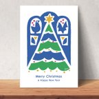 作品【A4  クリスマスポスター／クリスマスツリー】カラフルで楽しいクリスマス