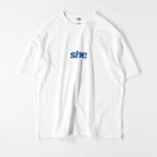 作品sheなビッグシルエットのホワイトTシャツ