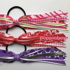 作品ポニーテールのためのribbon bow〜レッド系〜