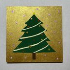 作品333クリスマスツリーアクリル画原画キラキラ