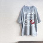 作品「自転車とフィンランド語」　Tシャツ（グレー）