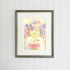 作品【複製原画／額装込】カンパニュラの花言葉