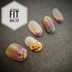 作品【大人ハロウィン】ネイルチップ　3D perfect fit Cinderella nail tip  ハロウィンネイル　フレンチ