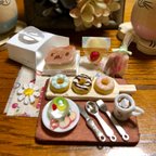 作品ミハンドメイド くまさんと春のお茶会セット