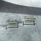 作品受付サイン　【ウエディング】　アクリルプレート Bride Groom 2セット