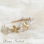 作品*⋆⸜𝐧𝐞𝐰⸝⋆* カチューシャ White ヘッドドレス 髪飾り　結婚式　成人式　卒業式　プリザーブドフラワー　ドライフラワー　着物　袴　ヘアアクセサリー　振袖和装 ドレス