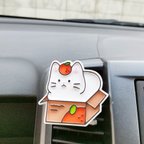 作品みかん箱のねこ(車用アロマストーン)