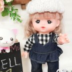 作品５点セット!デニムオンデニム♡ボトムス+トップス+ニット帽 メルちゃん♡