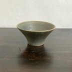 作品陶器　青銅マットのお茶碗