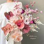 作品🍀オーダーブーケL受付ページ💐ブートニア付き✨ウェディングブーケ　アーティフィシャルフラワー　アーティフィシャルフラワーブーケ　ブライダルブーケ　前撮り　