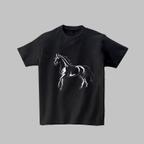 作品馬Tシャツ-RegularT(UNISEX)黒