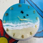 作品海の時計　掛時計　Ocean時計　ハワイ　プレゼント　