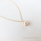 作品Wire wrap pearl necklace