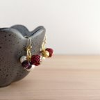 作品✾ワインレッド✾ 華やかピアス/水引ピアス・イヤリング　母の日にも