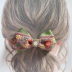 作品刺繍リボン✲*ﾟバレッタ・ヘアクリップ・キークリップ