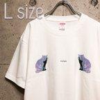 作品Lサイズ 猫柄 守護神猫 フォトTシャツ オリジナル