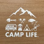 作品242.  CAMP LIFE. キャンプ カッティングステッカー  ランタン