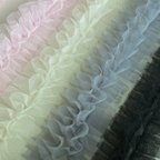 作品import tulle ribbon【t-0001】/ブラック