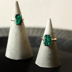 作品gemstone jewelry マラカイトのリング