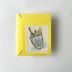 作品刺繍カード（ハガキタイプ）/レモネード