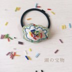 作品刺繍の可愛いカラフルヘアゴム