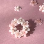 作品【桜さくら🌸】リースブローチ