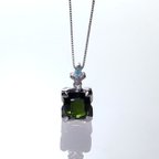 作品Pt900 グリーン＆パライバトルマリンペンダント 3.448ct・0.06ct