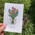 作品Tulip Bouquets（カラフルなチューリップの花束） | ポストカード