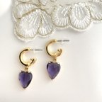 作品【purple】mini heart♡ pierce/earring