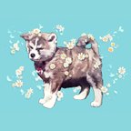 作品ペットのイラストオーダー/犬や猫の似顔絵ポスター