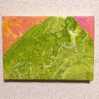 作品 アートパネル 抽象画【夏の山】