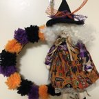 作品【送料無料】🎃ハロウィンリース🎃　カントリードール