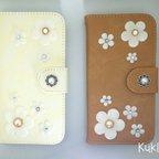 作品ぷっくりレトロ　花物語スマホケース　手帳型　kukka　iPhone6/6s iPhone7