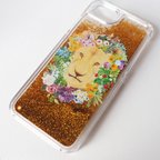 作品〔受注生産〕花ライオンのスマホケース（グリッター）