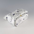 作品風呂敷　日本のかたち　チーフ　ペンギン　白　ふろしき　 弁当箱包み　綿100％　50cm幅